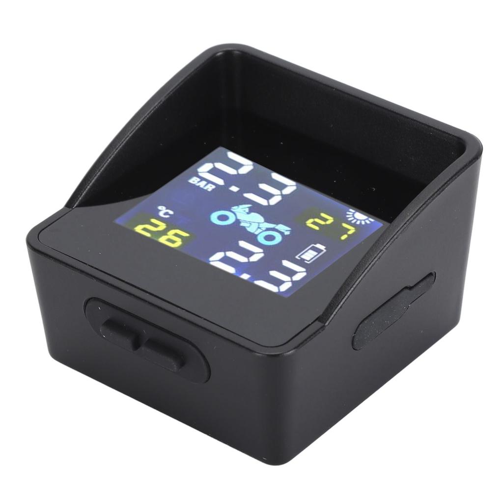 Motorcycle Tire Pressure Monitoring System Solar TPMS Bluetooth LCD Display Tire Alarm Sensor for
