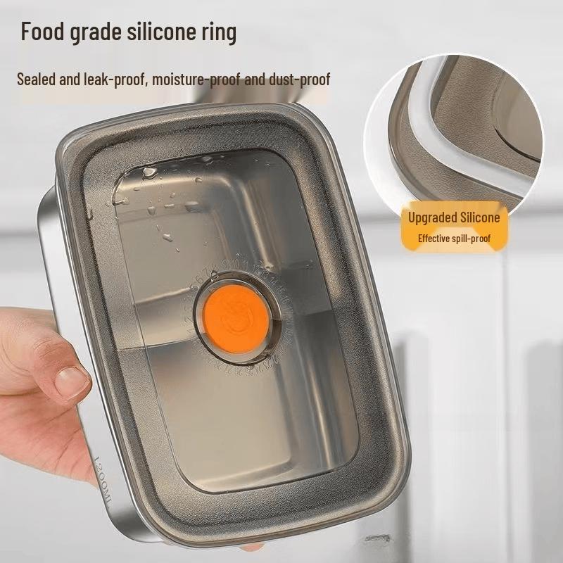 Ruhan 304 Stainless Steel Food Storage Containers with Lids (Set of 2)