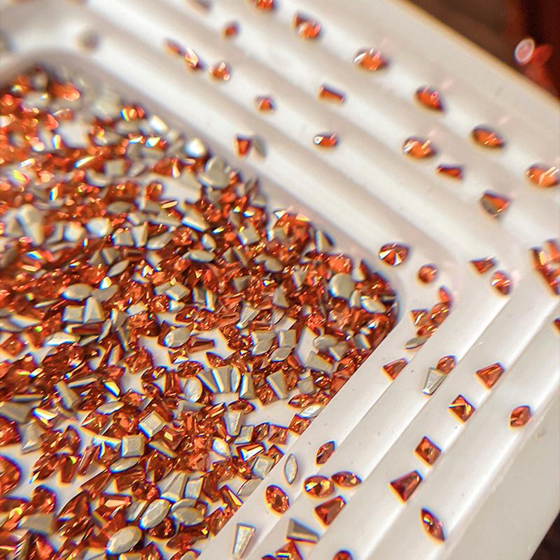 

50Pcs Nail Mini Rhombus Flat Bottom Nail Art Gems Sparkling Jewelry Diy 3D Nail Art Decoration