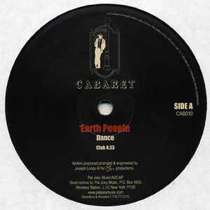 

12inch Record EARTH PEOPLE - Dance CAB010 Cabaret 2003 US Dance & Electronica Used