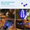 96LED Solar Flame Flashlight Waterproof Garden Decoration Outdoor Lawn Path Courtyard Terrace