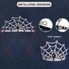 Glitter Powder Spiderwebs Crown Hairband Party Accessories Headband for Halloween Party Masquerade Dress Up Hair Decors