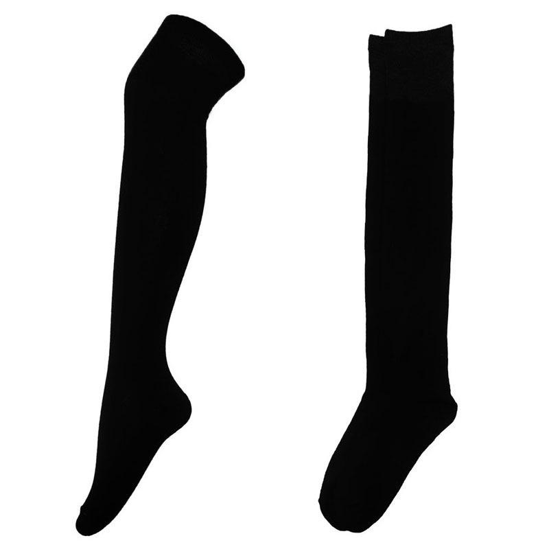 JK Over-the-Knee Cotton High Socks - Student Edition White