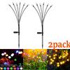 18PC Solar Garden Lights Powered Firefly Lights Outdoor Waterproof Vibrant Garden Lights for Patio Pathway Decoration,Warm