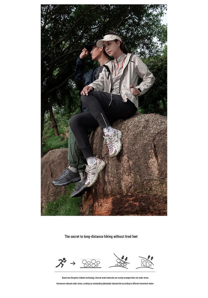Stylish Non-slip Breathable Hiking Shoes - Men's & Women's Outdoor Anti-collision Footwear