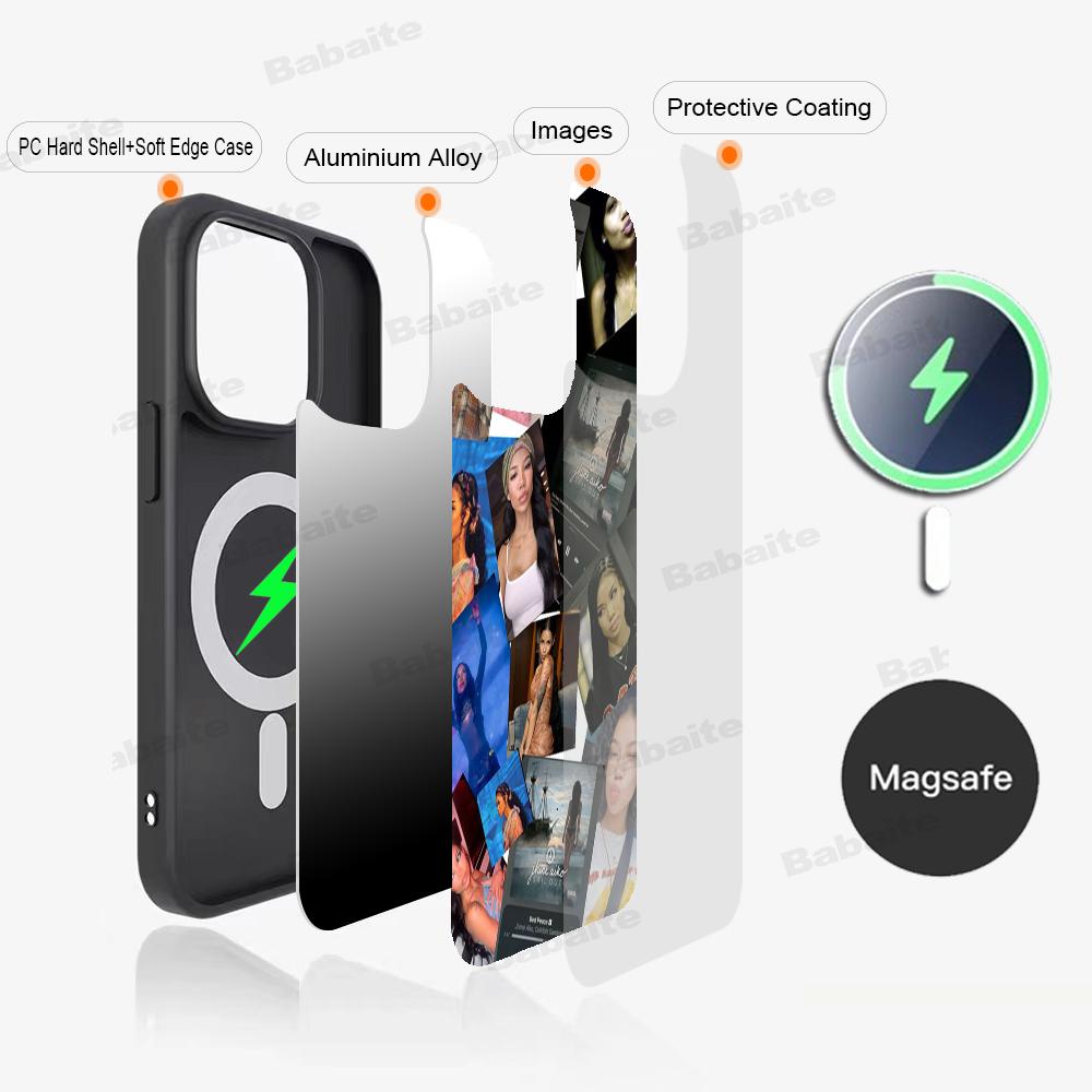 Singer J-Jhene-Aiko Phone Case Magnetic Case For IPhone 16 14 13 12 11 15 Pro Max Plus For Magsafe Wireless Charge Cover