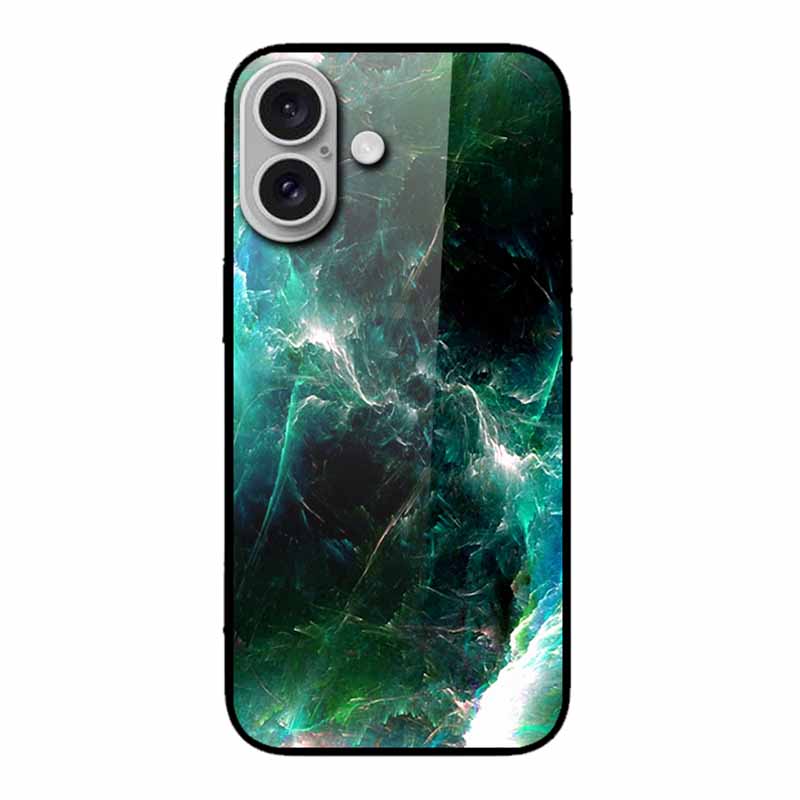 Glass Case For iphone 16 Plus 16Plus Coque Tempered Glass Hard Back Cover For iphone 16 Plus Phone Case Soft TPU Black Bumper