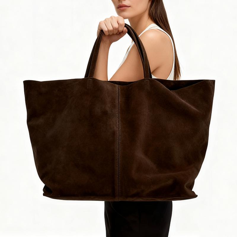 Herbst Winter Tragetasche Damen Mode Marke Retro Handtasche Designer Hochwertiges Rindsleder Mattierte Große Kapazität Schultertasche