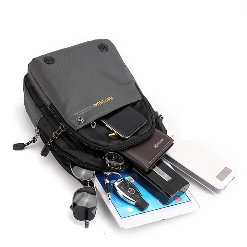 Men Small Backpack Rucksack Messenger Cross Body Chest Bags Multi-purpose Military Travel Nylon Male Fashion Daypack  Knapsack