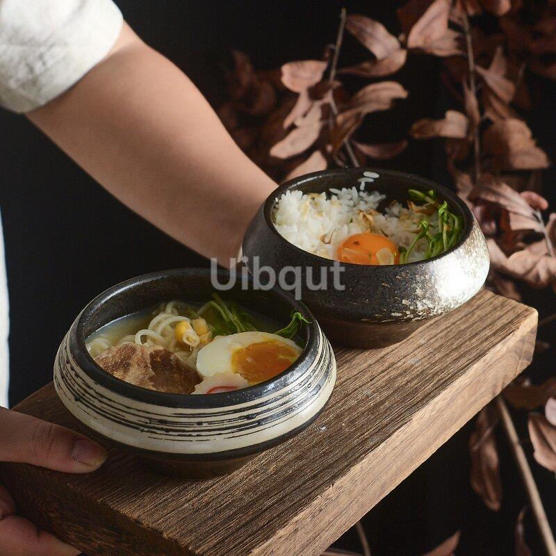 Japanese Style Ceramic Conical Bowl Creative Dessert Simple Deep Salad Bowl Commercial Rice Elegant Soup noodle ramen bowl