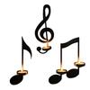 Black Music Note Candle Holder Vintage Wall Mount Tealight Holder Musical Symbol Wall Decor for Living Room Dining Hallway
