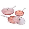 Hochwertiger Edelstahlgriff Bratpfanne Küche Kochen 5-teilige Antihaft-Bratpfannen-Sets Pfannen Kochgeschirr-Set