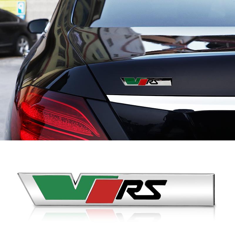 LTBJ7 Auto 3D Kovový Znak Nálepka VRS RS Pro vw Skoda Rapid Yeti Octavia Fabia Logo Karoserie Auta Zadní Mřížka Znak Boční Blatník Samolepky