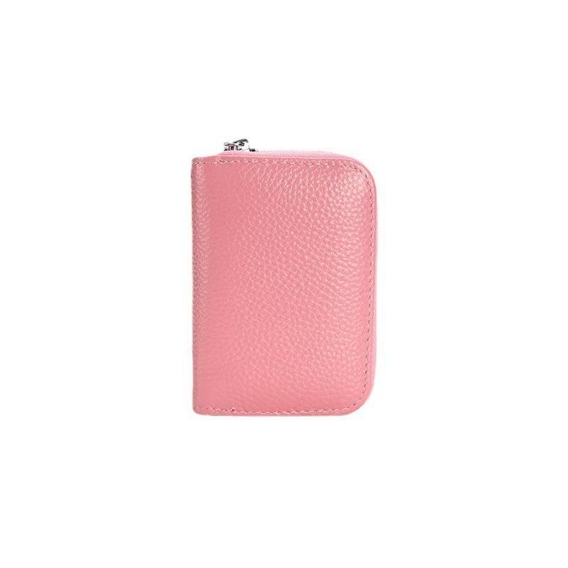 

Card bag, men s large-capacity multi-card card position, driving ID cover, women s anti-degaussing integrated, high-end and compact portable. рожевий
