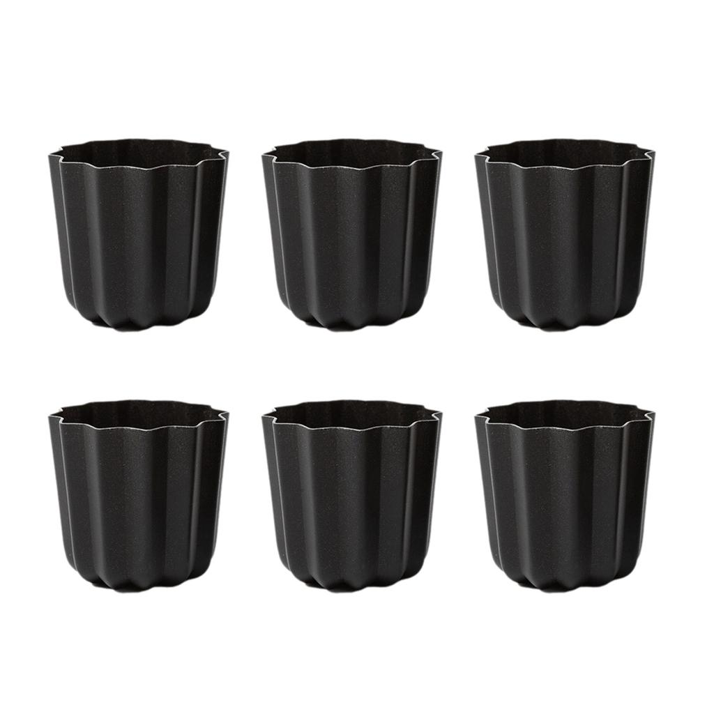 Balení 6 forem na cannelé, pečicí nádobí na pudinky a pěny, formy z hliníkové slitiny na pečení pro milovníky dezertů