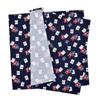LAURA ASHLEYCOLORFUL CANDY STYLE Lunchtücher und Servietten (45 cm x 45 cm) 2er-Set für Jungen, Quadratisch, mit Stempeln (Marine) - Bunter Süßigkeiten-Stil