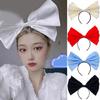 Christmas Huge Bows Hair Hoop Sweet Big Bow Headbands Satin Bow Hair Bands