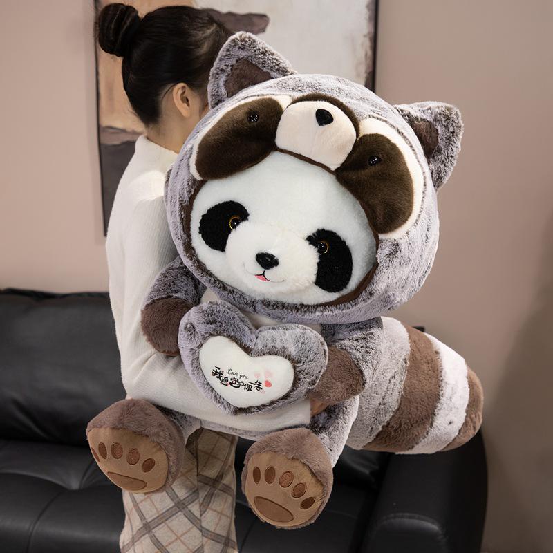 Giant Panda Plush Toy with Heart - Cute, Huggable Bear Doll, Large Pillow Gift