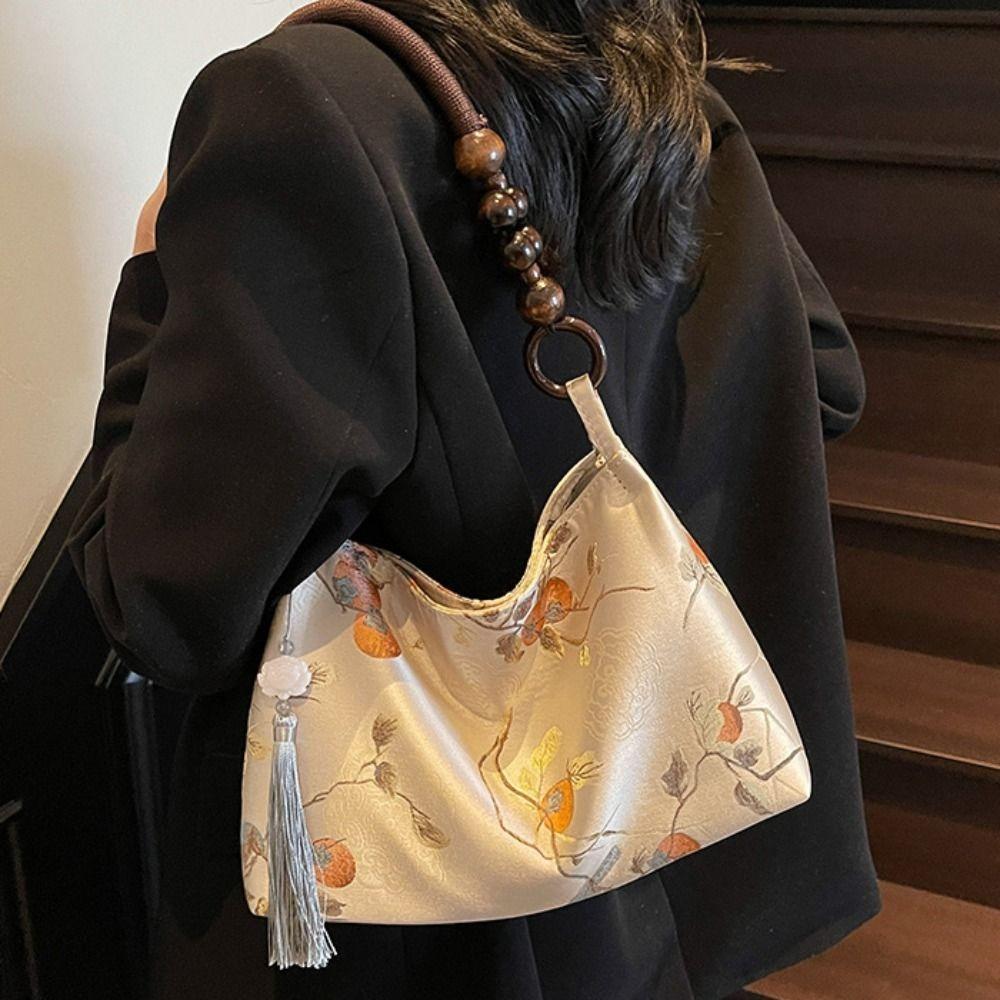 Chinese Style Embroidery Shoulder Bag Large Capacity New Chinese Style Handbag  Children