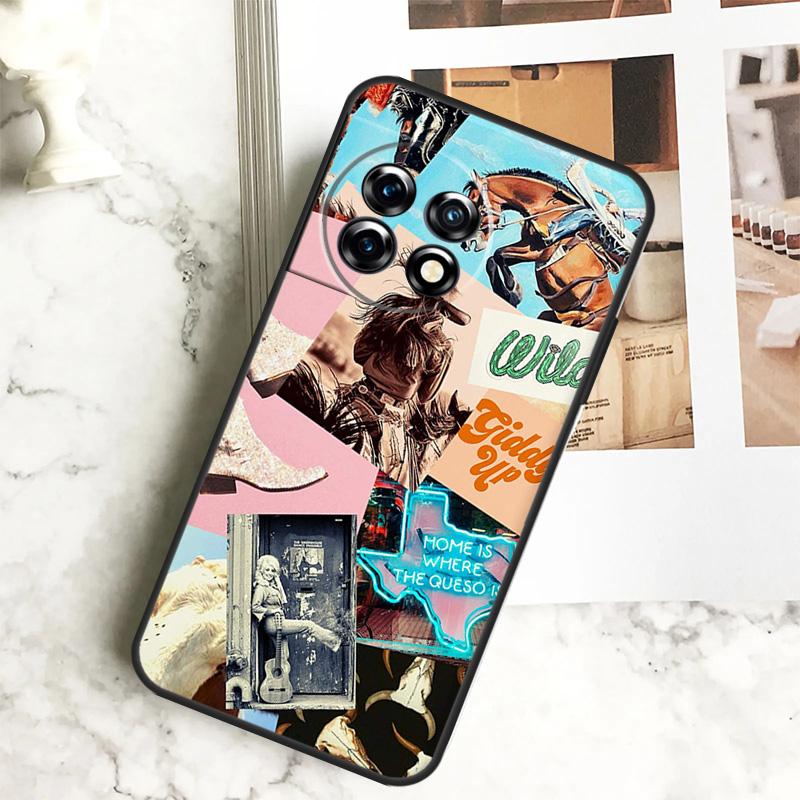 Western Cowgirl Cowboy Boho Case For OnePlus 11 12 12R 9 10 Pro 10R 9R 8T 10T Nord CE 2 3 Lite 2T N10 N20 N30 CE4 Cover