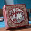 Vintage Filigree Jewelry Box with Copper Wire Inlaid Shells High Gloss Piano Lacquer Pingyao Polished Lacquerware