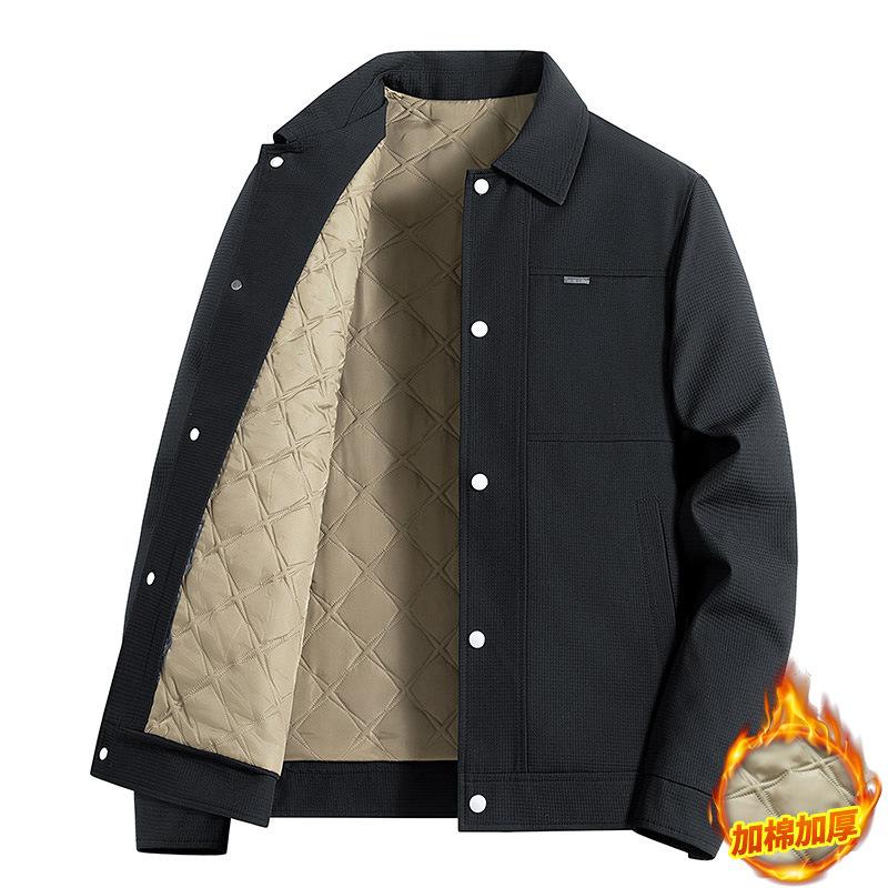 2025 Fall/Winter New Jackets for Young Men Cold-proof Fashion Jackets Stand Collar Tops Men's Warm Workwear with Plush