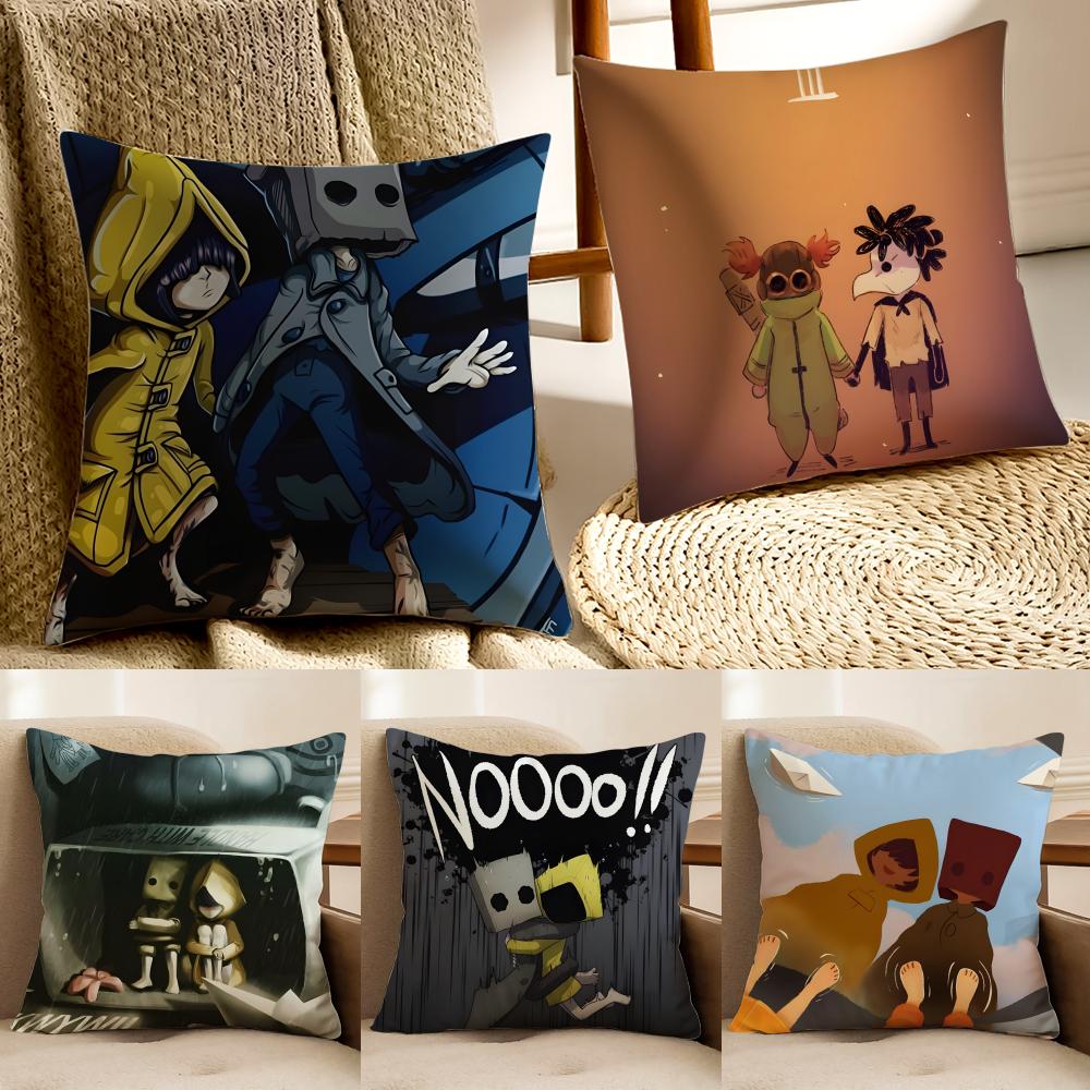 Swedish Game LLittle Nightmares Anime Game Cushion Cover Pillowcase Antidustmite Living Room Sofa Decor Cushion Room