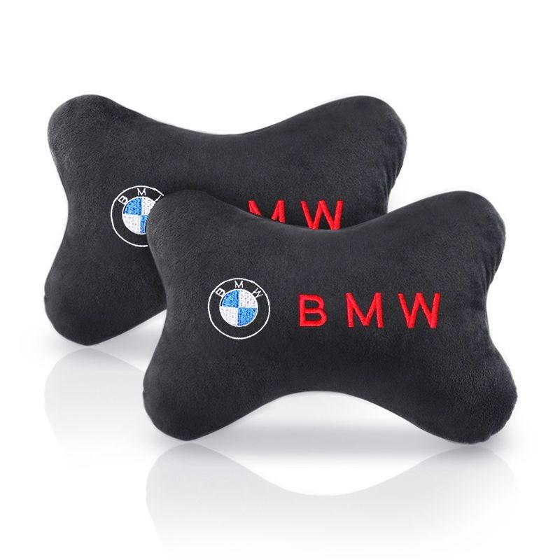 Car Embroidery Seat Neck Pillow Headrest Rest Cushion Shoulder Pad For BMW X1 X2 X3 X4 X5 X6 X7 GT E53 E70 E71 F25 E84 M Sticker