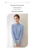 Kang Sai Ni Women's 100% Cashmere Seamless Half-High Neck Sweater
