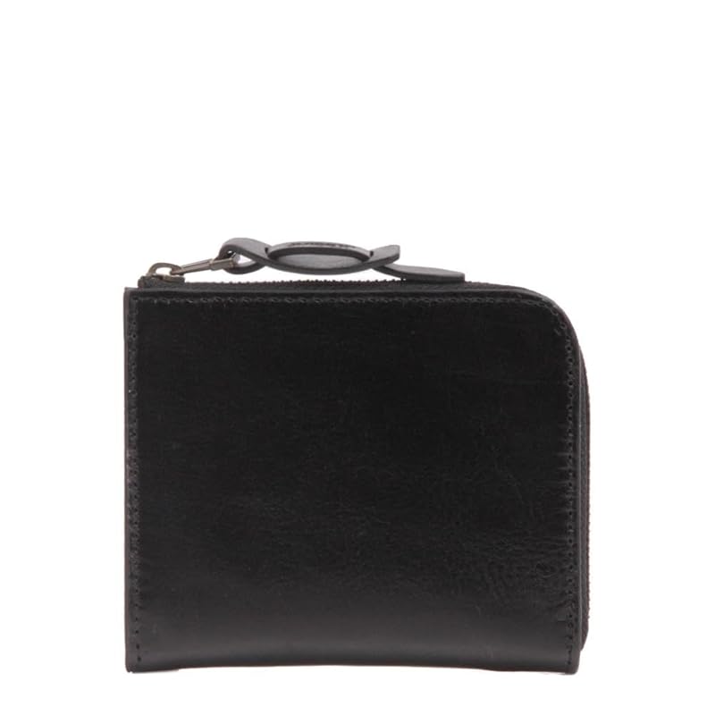 

[Avirex] italian leather L-shaped wallet AX9103 black