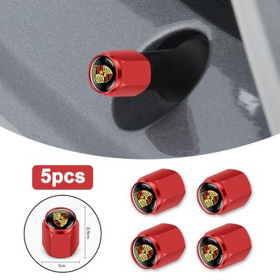 5 Stück/Set Metall Auto Rad Reifen Ventil Luftventil Kappe Für Panamera Macan Boxster Cayman Cayenne 718 911 Dekorationszubehör