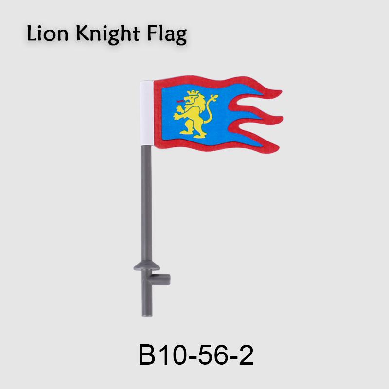 Medieval Military Flag Series War Castle Knight Soldier Warrior Accessories Building Blocks Ancient Holy Rome Bricks Toys Gifts