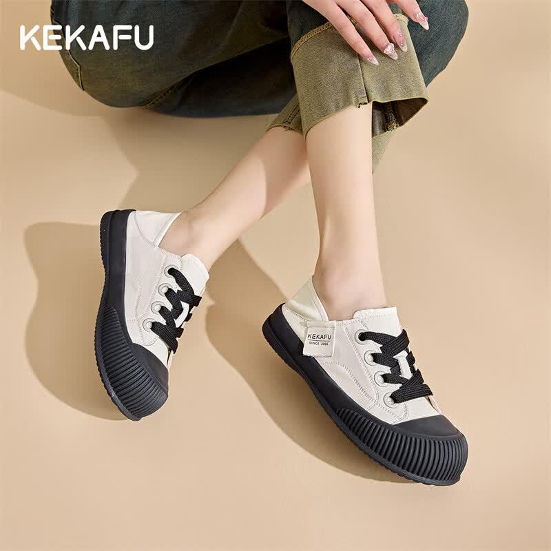 KokaF Women s Chunky Slip-on Casual Sneakers 37 чёрный