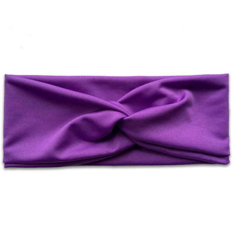 Women Knotted Sports Headband Soft Non Slip Elastic Sweatband for Yoga Pilates Running Dance Office Daily Hair Accessories