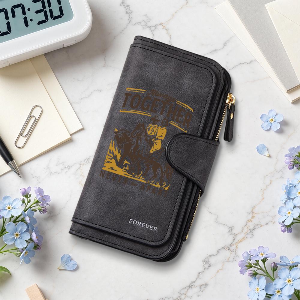 Vintage Western Pattern Long Wallet Multi Slot Card Holder Portable Fashion Forever Daily Use Purse