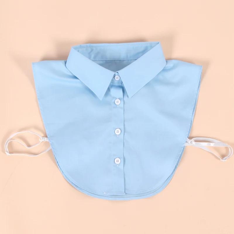 Detachable Cotton Lapel Shirt Fake Collar Solid Color False Blouse Neckwear Vintage Lace Lapel Blouse Top Clothing Accessories