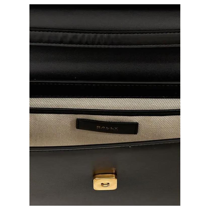 Bally Logo Leather Tote Shoulder Bag Women bags Black WAH00QVT101U901O