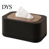 Tissue Holder for Desk Modern Box Holder, Spring Loaded Napkin Dispenser with Remote Plastic Cover Control Storage Tray Coffee Table, Home Office