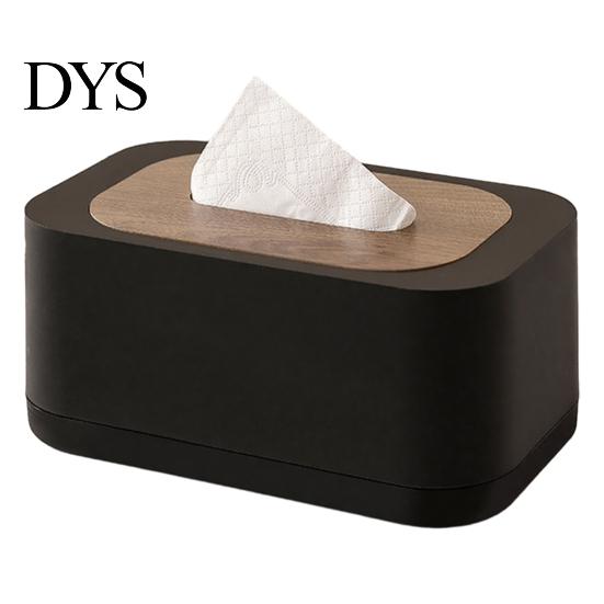 Tissue Holder for Desk Modern Box Holder, Spring Loaded Napkin Dispenser with Remote Plastic Cover Control Storage Tray Coffee Table, Home Office