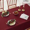 Weihnachten Weinrot Polyester Knitterarm, Waschbar Und Wiederverwendbar, Restaurantküche Tischdekoration Tuch Tischdecke