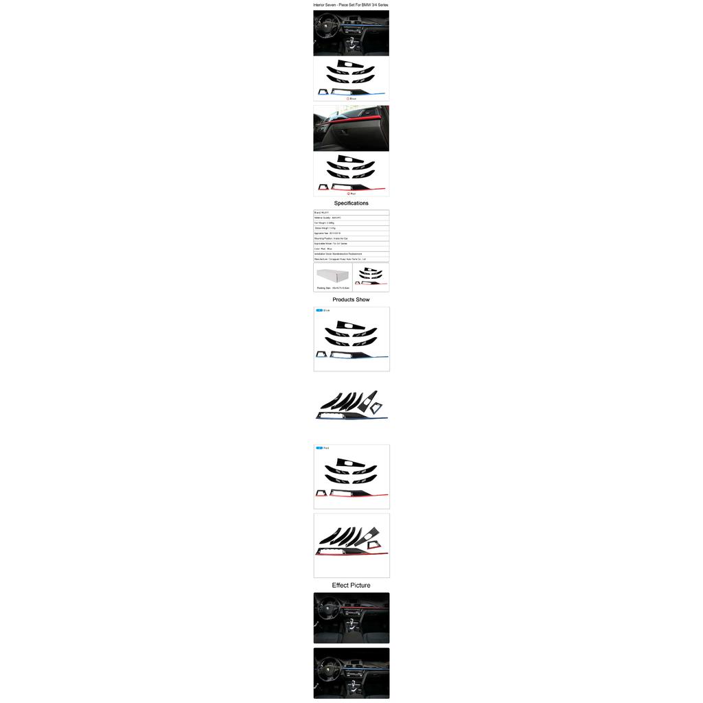 Für BMW 3er 4er 3GT F30 F32 F34 F36 Sport Mittelkonsole Armaturenbrett Lange Teile Zierleisten Klimaanlage AC Lüftungsauslass Panel