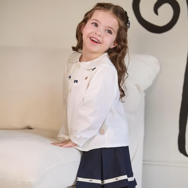 DAVE&BELLA Girls' Academy Style Shirt & Skirt Set