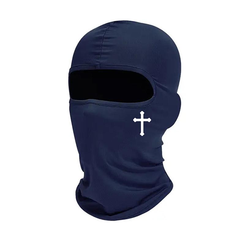 1Pcs Cross Riding Helmet Headgear Breathable Black Balaclava Face Mask Moisture Wicking For Cycling Hiking Outdoor Headgear