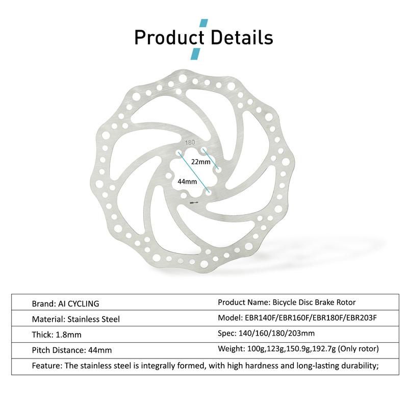 AI CYCLING MTB Mountain Bike Disc Brake Rotors for Road Bikes Hydraulic Braking System 140/160/180/203mm