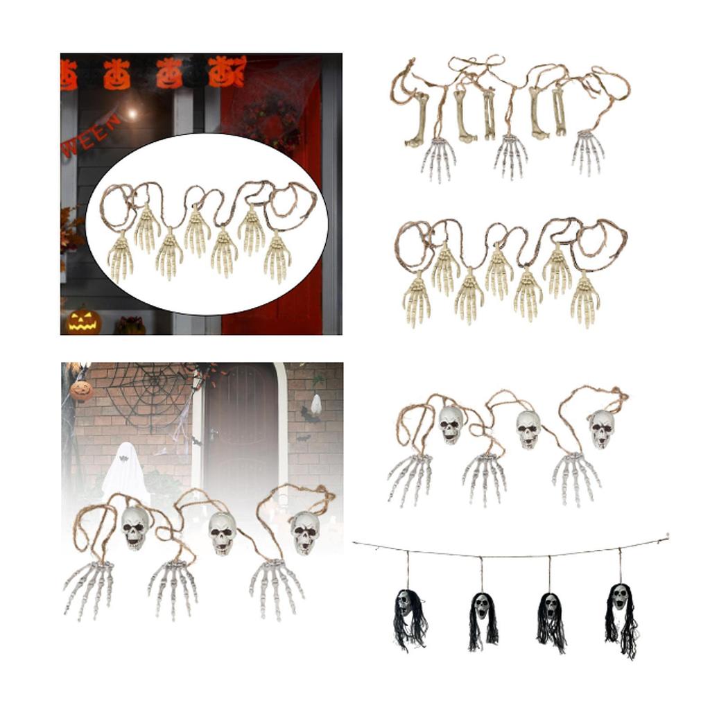 Scary Skeleton Hanging Ornament Party Supplies for Backyard Patio Farmhouse