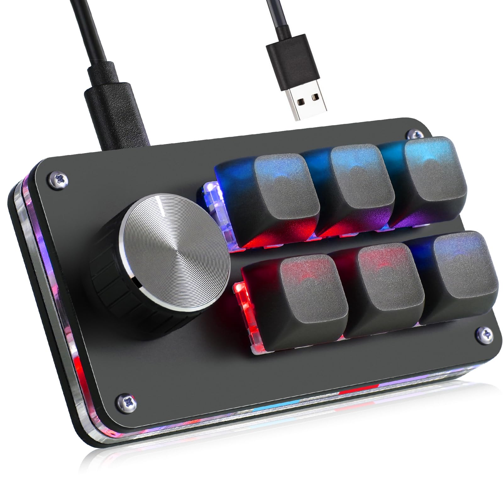 

Koolertron Programmable Macro Keyboard with Macro Wired RGB Blue Compatible with Windows Compatible with Video and Improves Work Efficiency чорний