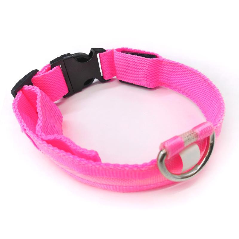 LED Dog Collar Safety Night Light Flashing Necklace Reflective Pet Collar with Bright LED for Walking