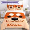 3pcs Custom Name Dog Bedding Set Duvet Cover Closure Includes 1 Duvet Cover & 2 Pillowcases, Soft and Comfortable for All Seasons.