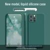 Liquid Silicone Drop-proof Full Coverage Case for Apple 12 Pro Max - Solid Color, Skin-friendly