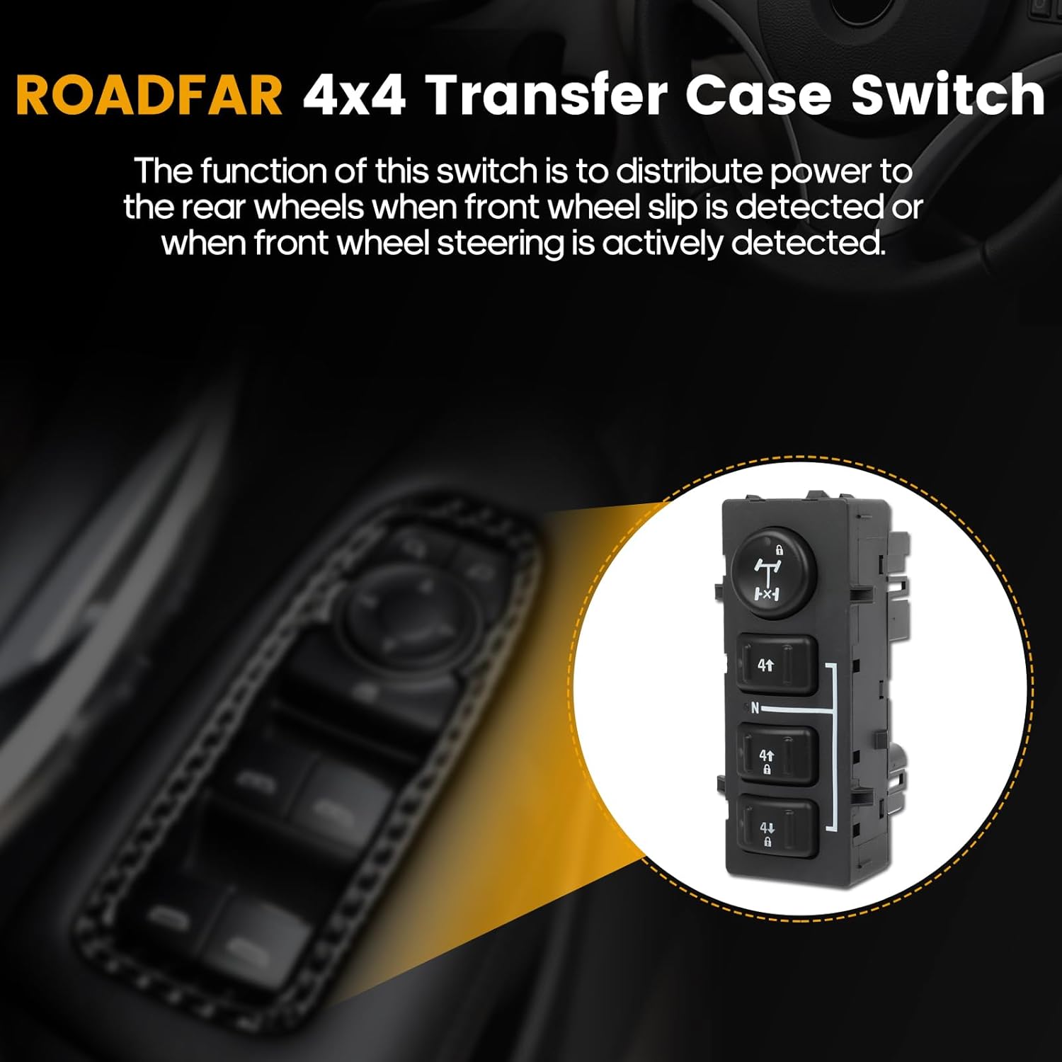 ROADFAR 4WD Wheel Drive Switch Fits 2003-2007 for Hummer H2 19259310